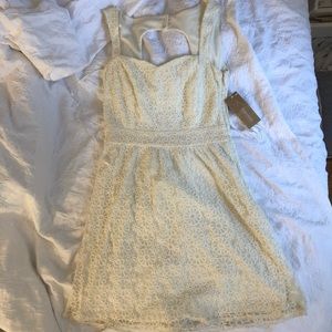 White dress with open back